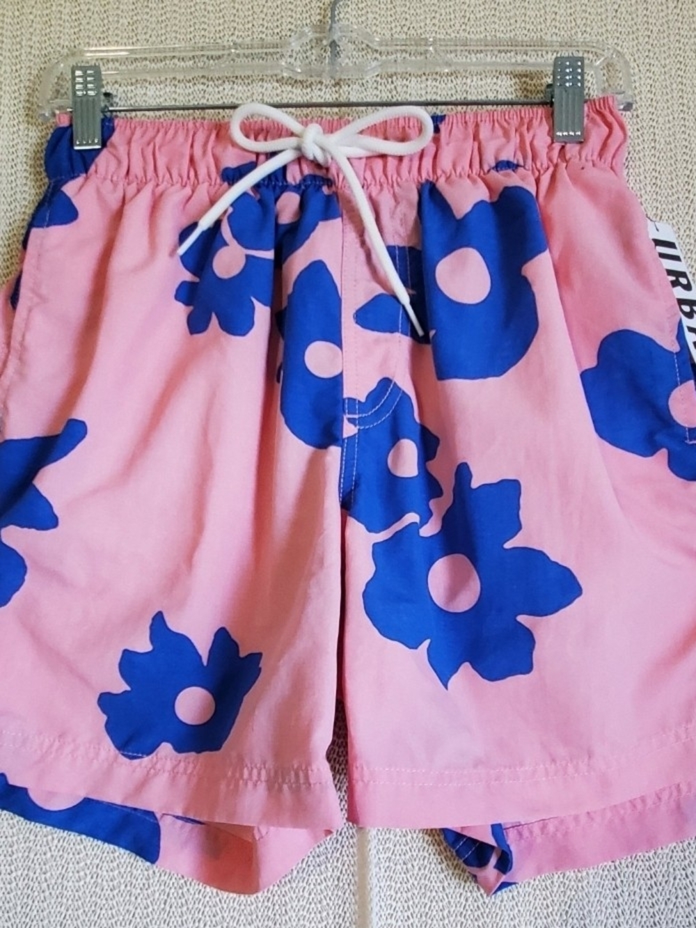 Urban Outfitters 80s Style Swim Shorts Adult Small Pink Mesh Lined Drawstring